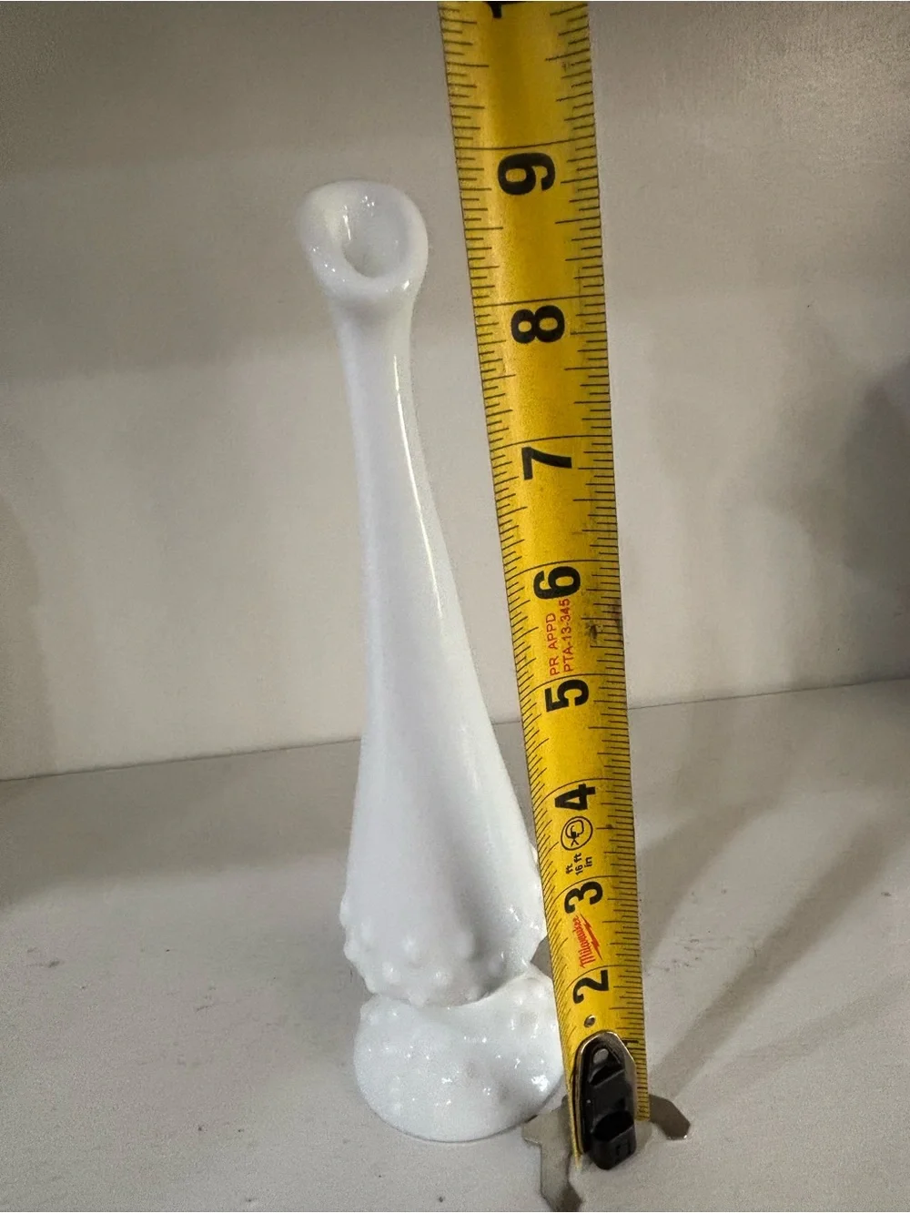 Vintage Fenton hobnail milk glass bud vase